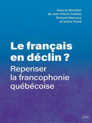 cover image of Le français en déclin?
